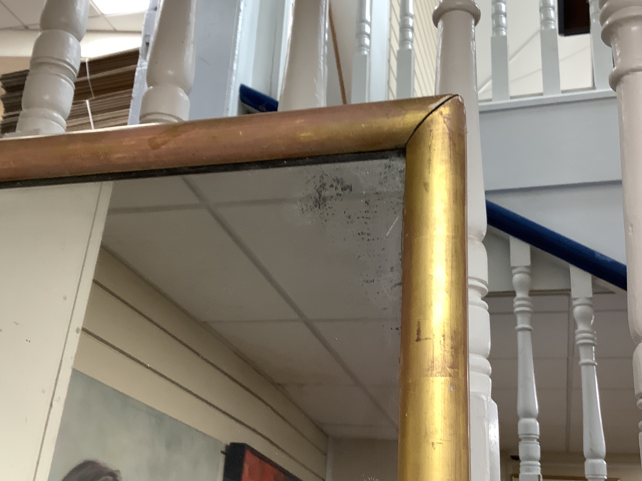 A pair of tall Victorian gilt framed wall mirrors, width 66cm, height 230cm